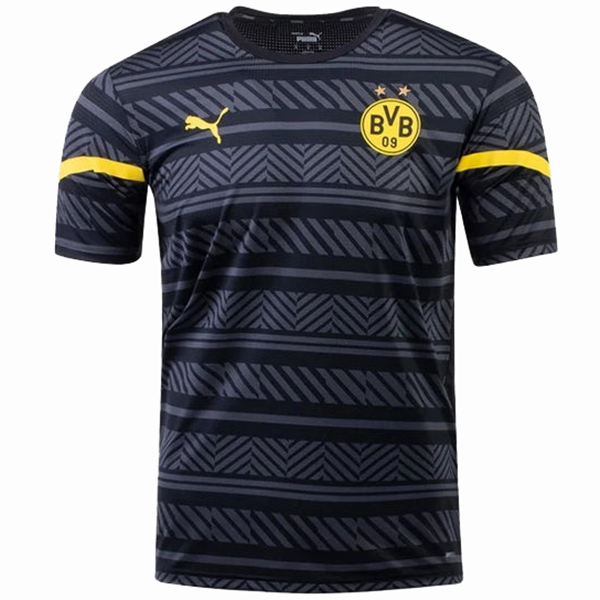 Borussia dortmund pre-match training soccer jersey match men's Imagination sportswear football shirt black 2022-2023